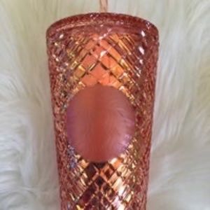 New Starbucks Rose Gold Jeweled Tumbler